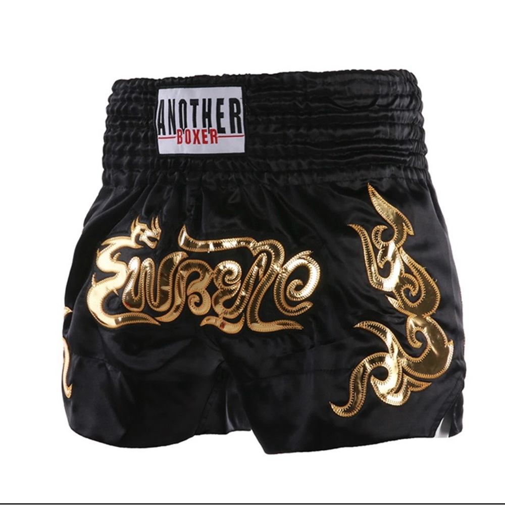 Black and Gold Men’s Boxing Training Shorts